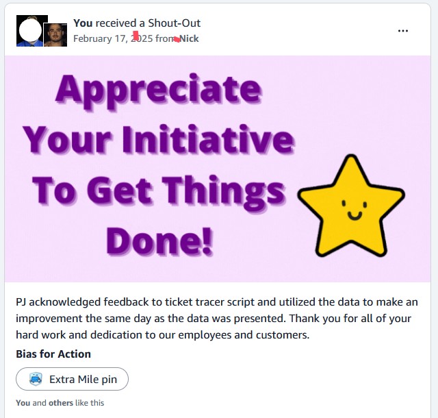 Team recognition for Ticket Tracer tool